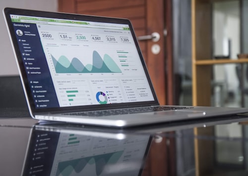 Website design on a laptop